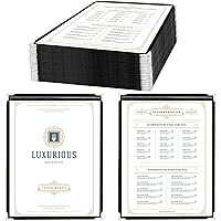 Vista 6 de 25 unidades de fundas para menú – de una página, compatible con papel de 8.5 x 11 pulgadas, soporte para menú, fundas para menú de restaurante