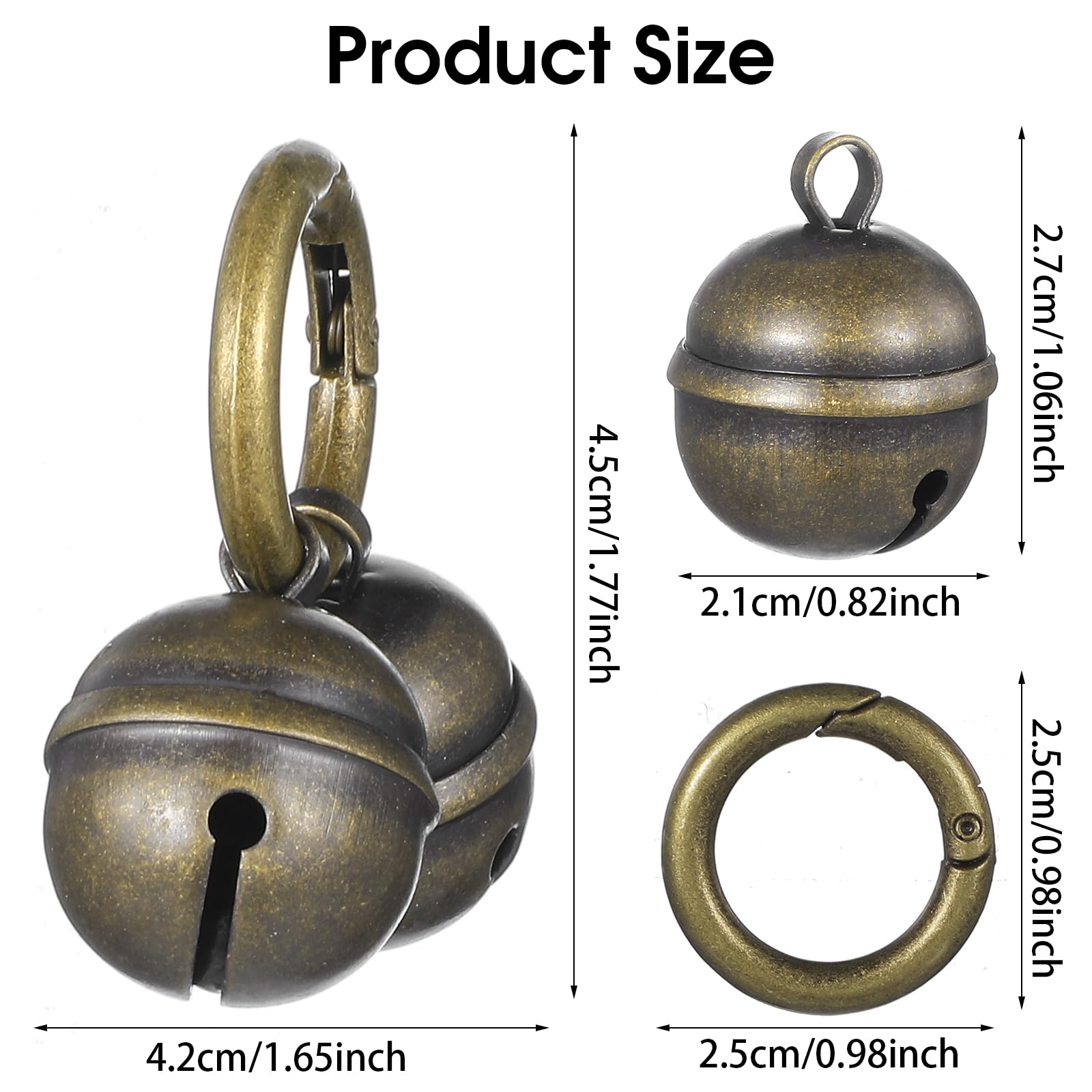 Gjinxi Lot de 2 cloches pour chien et chat cloches pour animaux de compagnie tracker cloches pour chat pendentif cloche pour chiens collier de chat décoration