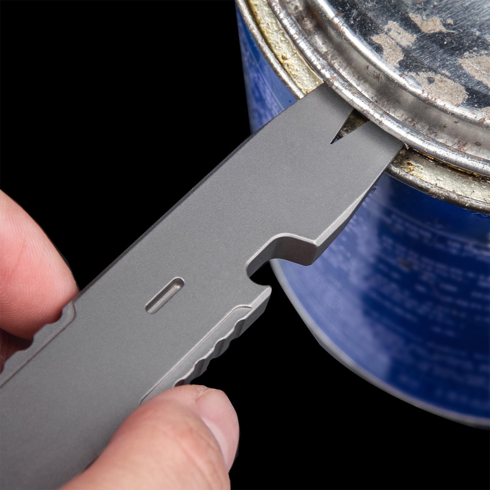 WEEVDRIE Titanium EDC Pry Bar with Bottle Opener,Box Opener Tool,Small EDC Pry Bar for Keychains,Outdoor Emergency Tool - Image 4
