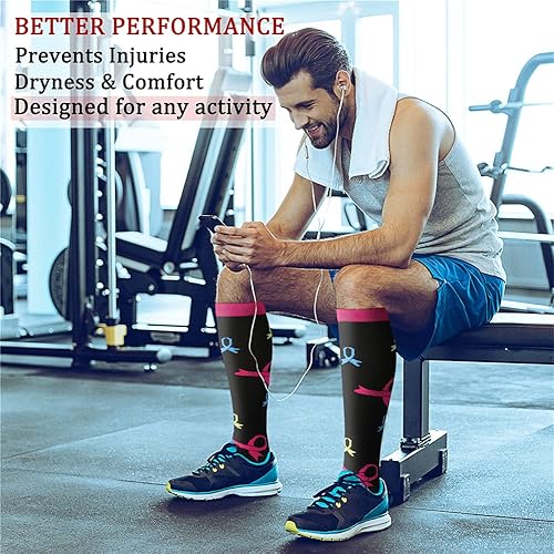 Miniatura 3 de CHARMKING Compression Socks for Women  Men Circulation 8 Pairs15-20 mmHg is Best Support for Athletic RunningCycling