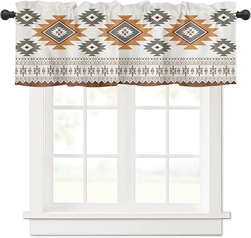 Cenefa de cortina para decoración de ventana de cocina, estilo bohemio de Tribus indígenas en el suroeste de América 54 x 18 pulgadas, cortinas de disponible en Yaxa Peru
