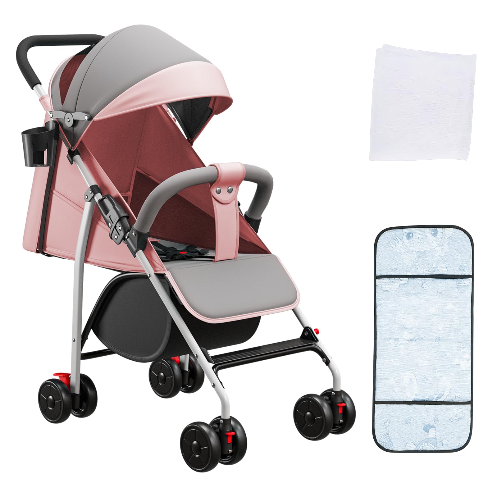 Lorelli Kinderwagen Storm Buggy voetenzak wielen PU zonnedak verstelbaar kleur: groen