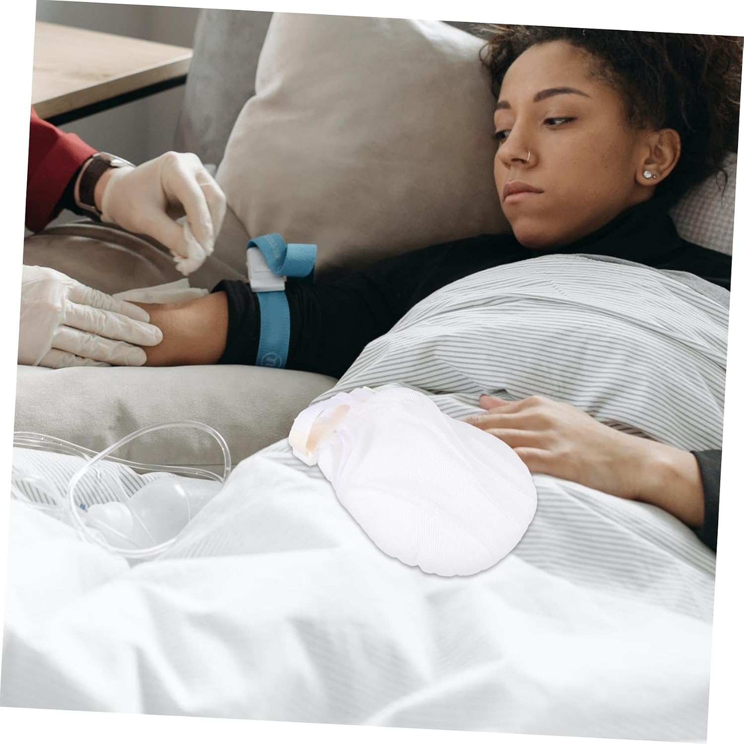 NOLITOY Control Mitts for Elderly Soft Comfortable Finger Control Mitts for Patient Safety