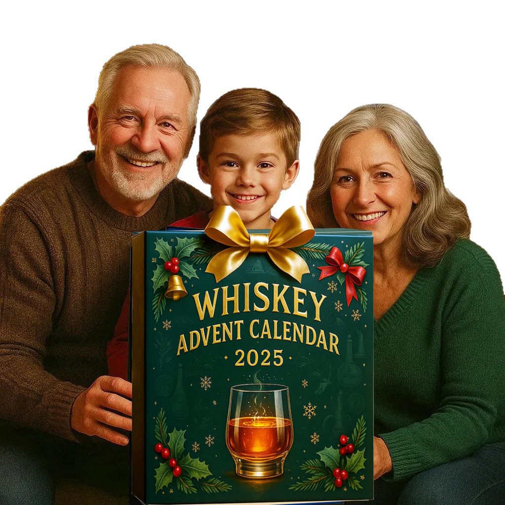 Calendrier De L'Avent 2025 Whisky (sans Alcool) - 24 Mini Fioles Décoratives - Idée Cadeau Original - 12