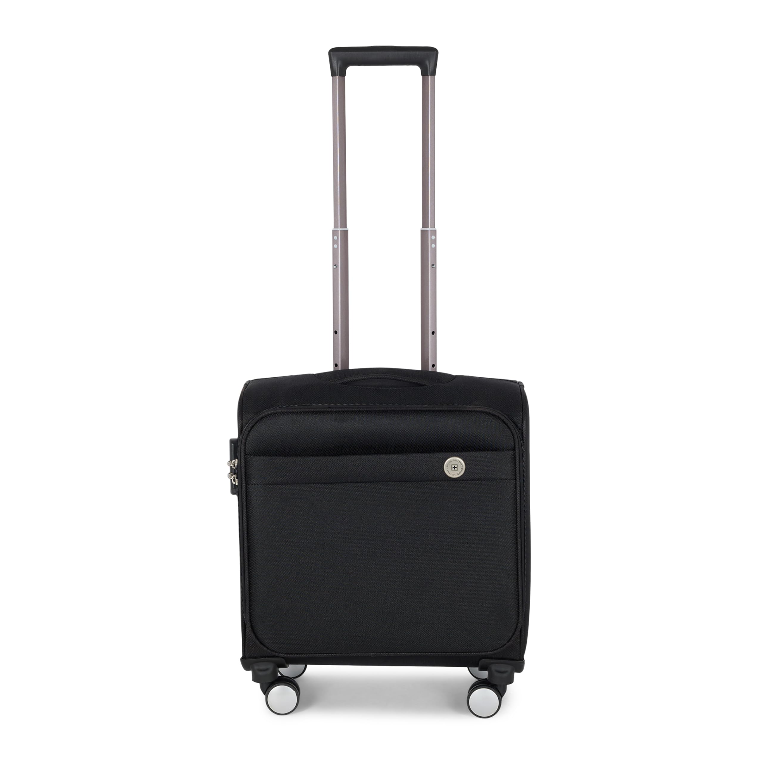 ELAN Drive 49L Lightweight Water-Resistant Overnighter Laptop Trolley Bag for Unisex, Fits up to 15.6-Inch Laptop with 3 Dial Combination Lock Polyester and Smooth 360° Wheels -Black-image-49