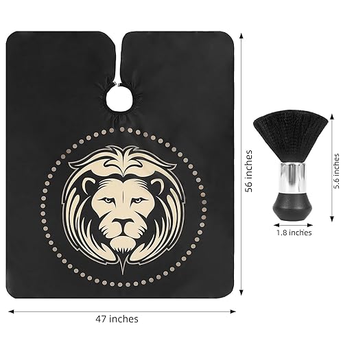 Miniatura 2 de Capa profesional de corte de pelo con cepillo para el cuello, capa de peluquería de gran tamaño para hombres, mujeres y niños