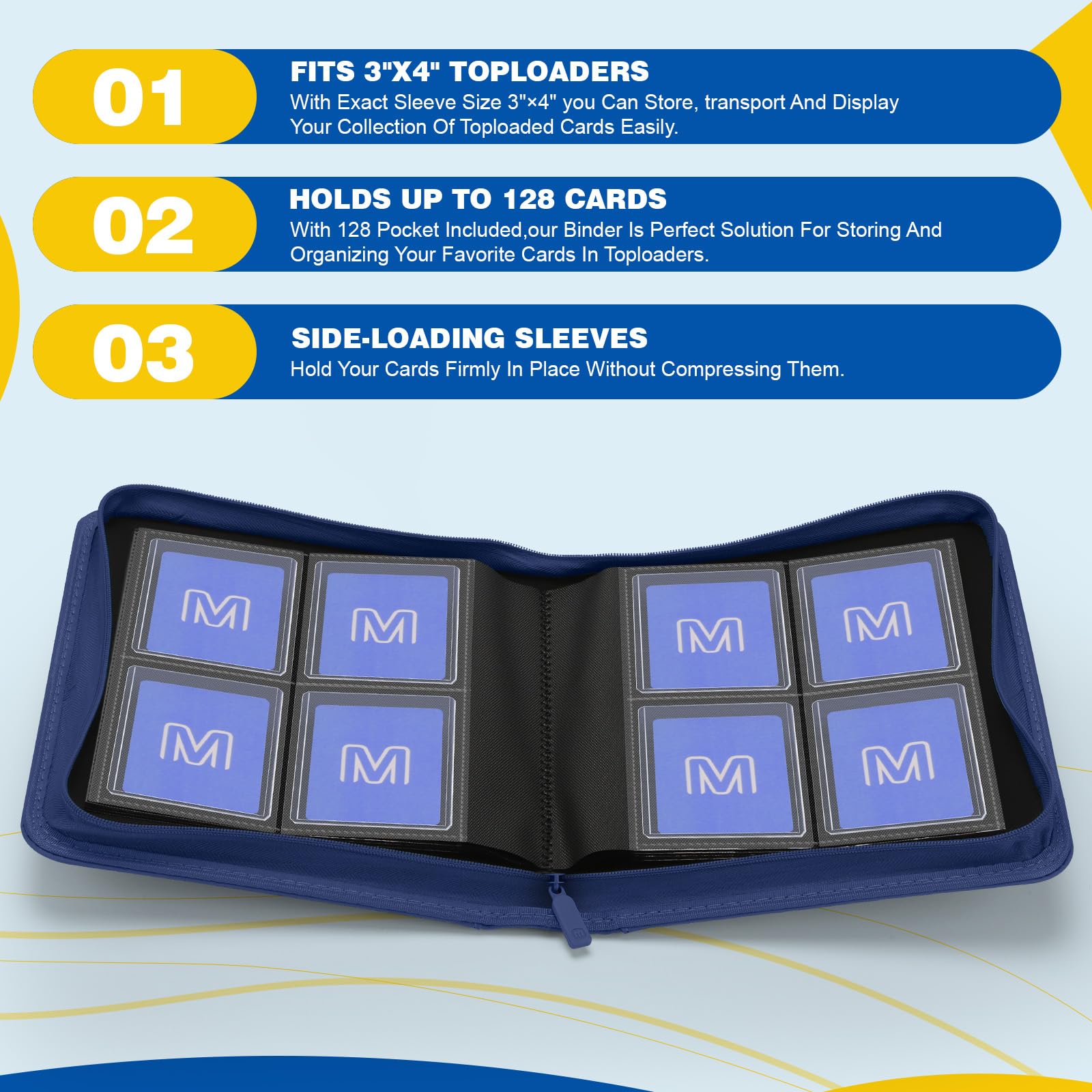 side load card binder Amazon.com: Toploader Binder,4-Pocket Side Load Trading Card Album, Holds  128 Cards with Double-Sided Pockets for MTG, Sports Cards, Top Loader  Storage : Toys & Games