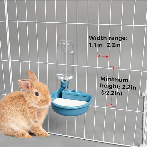 Miniatura 3 de Vannon Botella de agua para mascotas de 16oz, dispensador de tazón de agua por gravedad para jaula, dispensador de agua anti-desbordamiento para