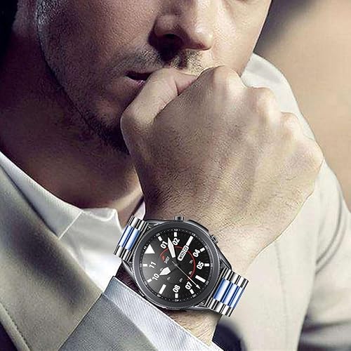 Miniatura 4 de Correas compatibles con Galaxy Watch de 1.811in  Galaxy Watch 3 de 1.772in, 0.866in, correa de metal de acero inoxidable sólido de repuesto para