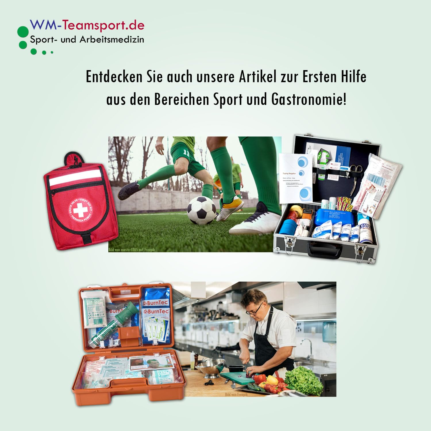 Betriebs-Verbandkasten DIN13157 mit Halterung Made in Germany + BG-Info-Paket mit Aushang Erste-Hilfe + Sicheitszeichen + Verhalten bei Unfällen + Verhalten im Brandfall