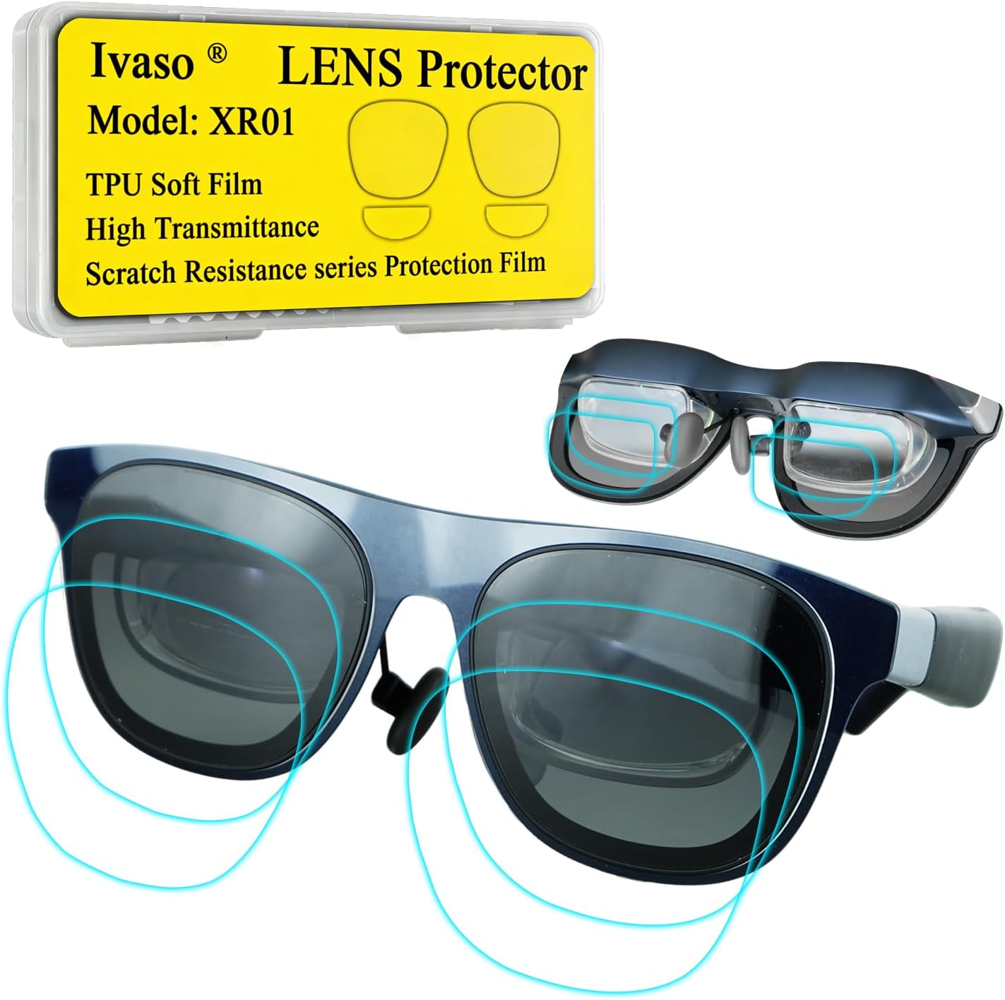 Outer Lens Film and Inner OLED Screen Protector Kit for XREAL 1S AR Glasses
