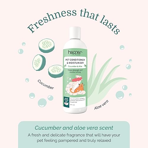 Miniatura 7 de Hepper Acondicionador e hidratante para mascotas acondicionador y desenredante perfumado para perros. Perfecto para cabello largo, pelo corto, piel