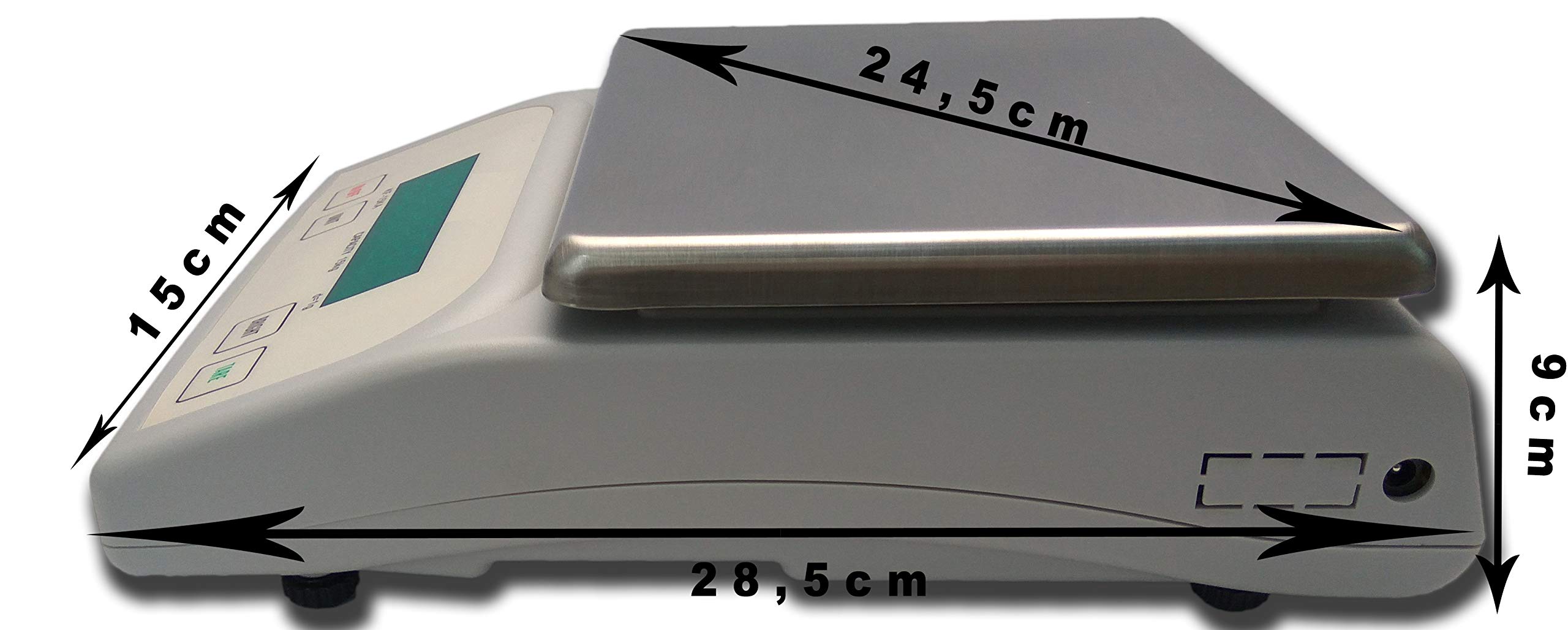 DZD DJKFKA Briefwaagen Digitalwaagen 20kg 40kg 1g 0,1g Feinmessbereich (DJ20KA)