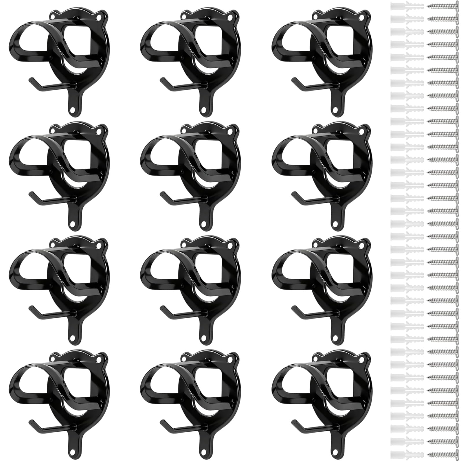 12 Stück Trensenhalter Pferd Zaumzeughalter, Equestrian Bridle Hanger | Halterung Zaumzeug, Aufbewahrung Halfter Aufhänger, Metall Trensenhalter, Haken Pferd Tack für Pferde,Reitstall,Sattelkammer