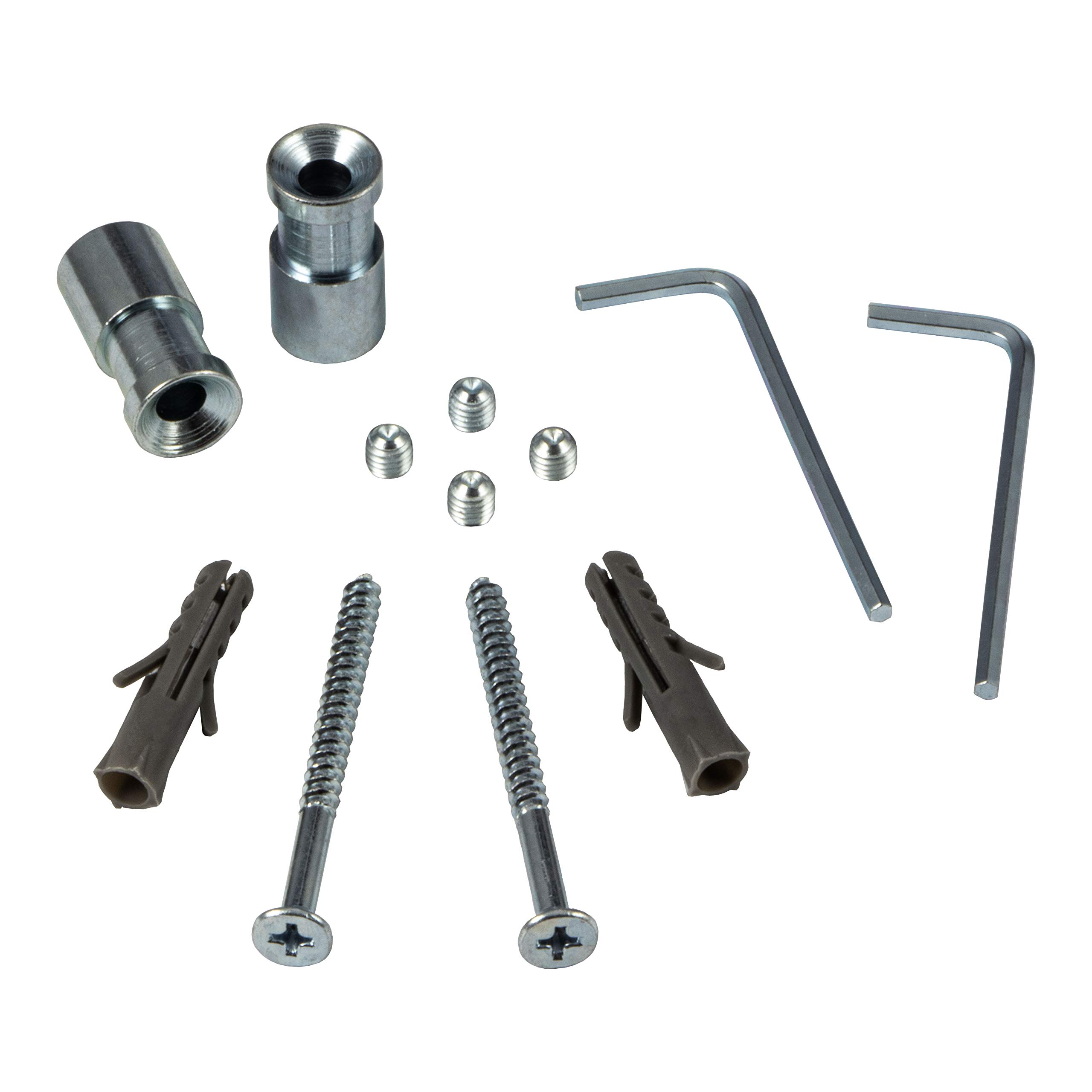 GedoTec® Exclusives cucina RELING System RELING Set | Acciaio inossidabile Finitura | 3 lunghezze | Materiale di fissaggio incluso | Marchio di qualità, Effetto acciaio, 900 mm