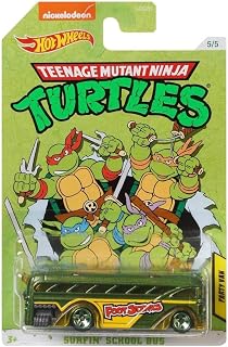 Hot Wheels GJV08 Teenage Mutant Ninja Turtles Party Van Surfin' School Bus 5/5