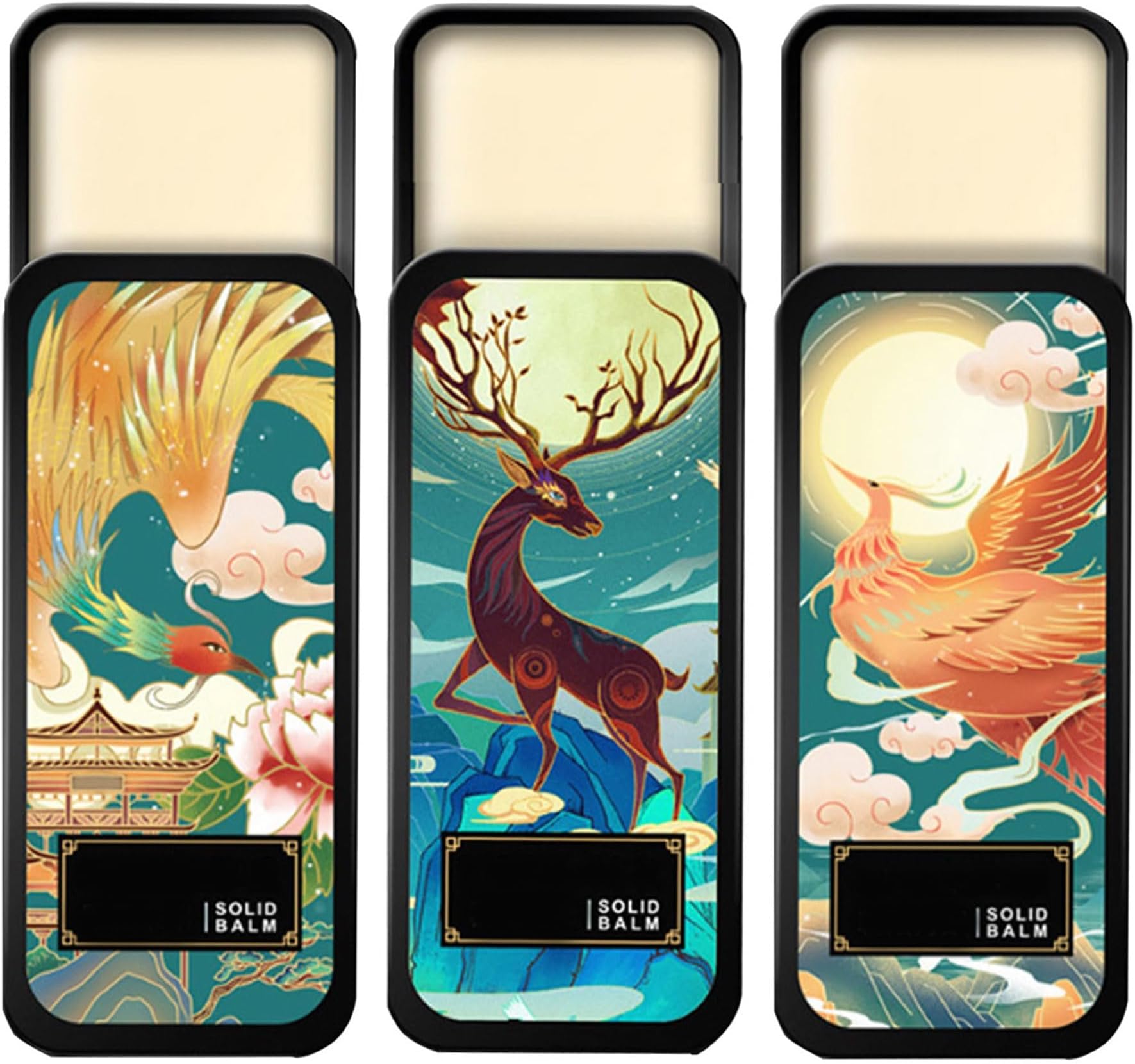 3 Pack Solid Perfume Balm Set Portable Pocket Balm Perfect for Travel Use Natural Fragrance Perfume for Women