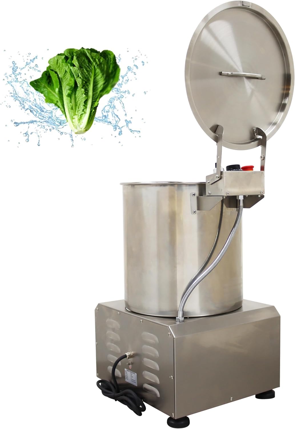 TECHTONGDA Electric Food Dehydrator Spin Dryer 18L Centrifugal Dryer Stainless Steel for Vegetable Fruit Meat