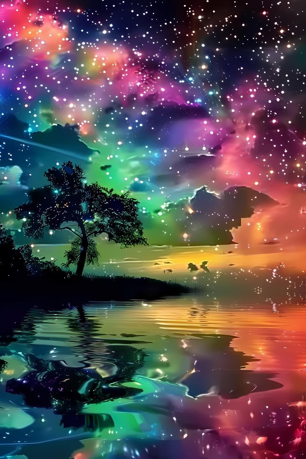 GUAIEUW The Wonderful Aurora Borealis Diamond Painting Kit for Adult Diamond Painting Kit for Adult Aurora 5D Diamond Dots Kits Painting Crafts for Home Decor 16x20 inch