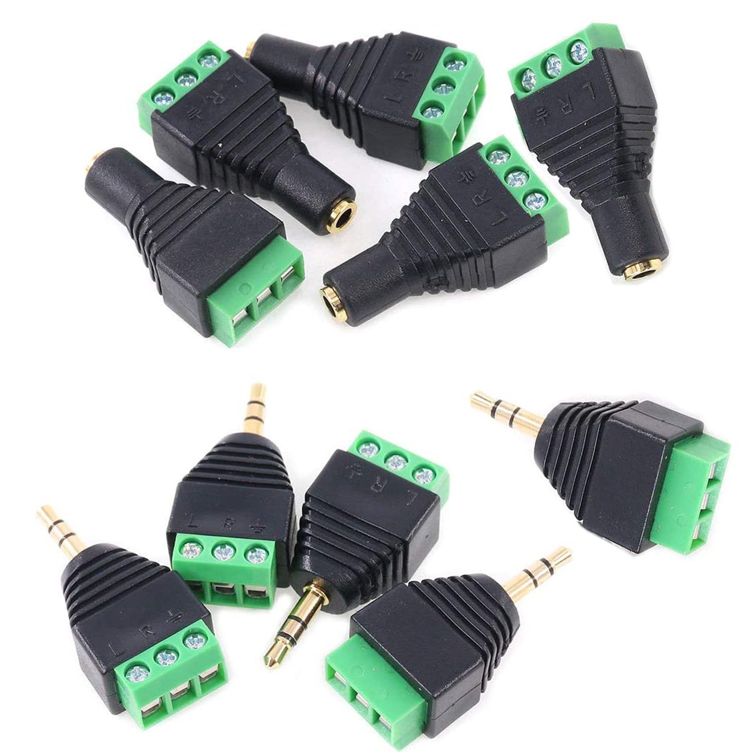 Taikuwu Cavo adattatore jack stereo da 3,5 mm su morsetti a vite a
