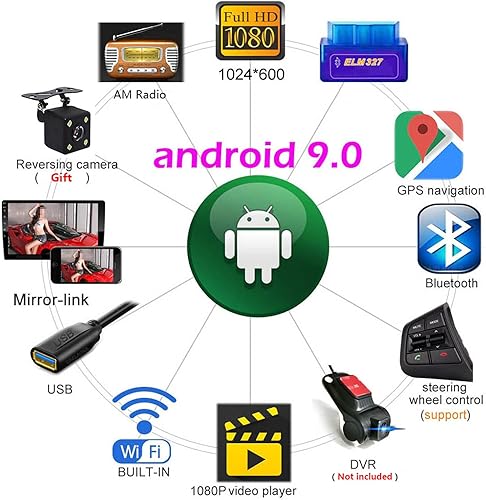 Miniatura 3 de WDXSFR Radio estéreo de coche con pantalla IPS de 9 pulgadas Android 9.0 para Isuzu DMAX 2007-2011 unidad principal Bluetooth reproductor multimedia