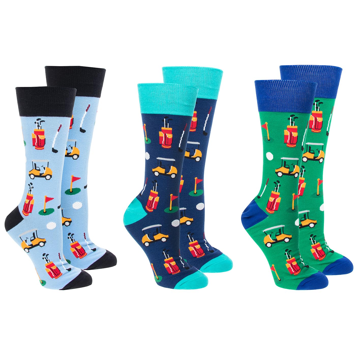 Joe Davies Unisex Gone Golfing Sock Society Sports Collection Of Funky And Fun Socks - Golf, Darts, Cricket, Football, Gym & More! (Uk, Alpha, One Size, Regular, Regular, )