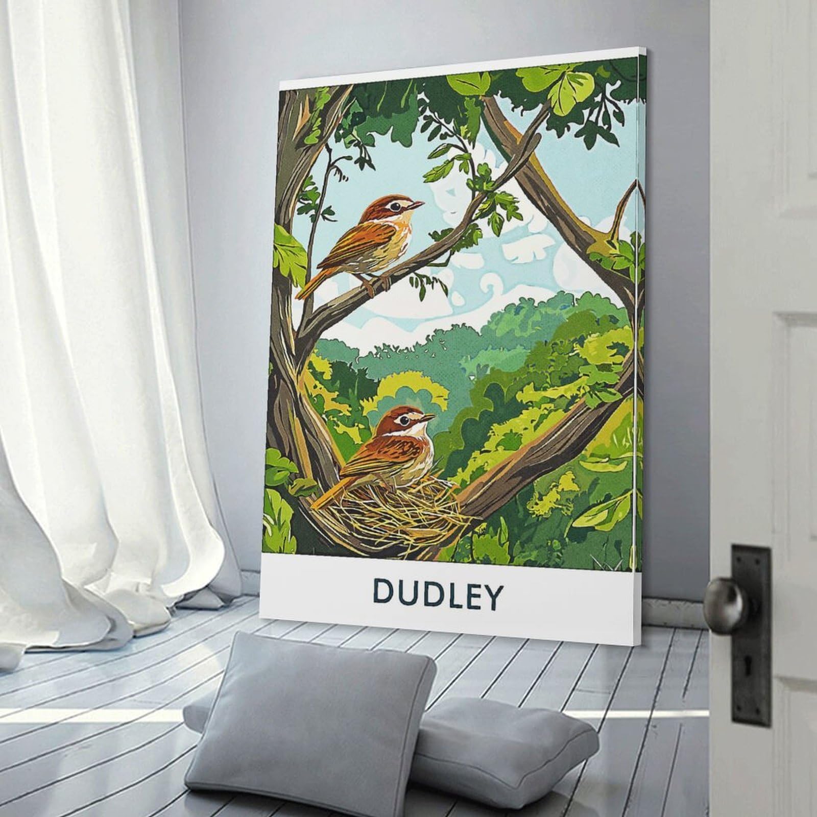 Junmoney Birds in A Tree Canvas Wall Decor, 20x30inch(50x75cm), for Gallery Wall Decor And Room Displays, Wall Decor Suited to Curated Displays
