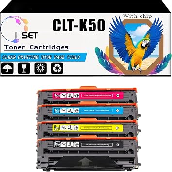 Compatible for Samsung ProXpress C2620DW C2670FW Printers, CLT-K505L Toner Cartridges, High-Yield 6000 Pages, Strong Print Clarity 4-Pack BK/C/M/Y
