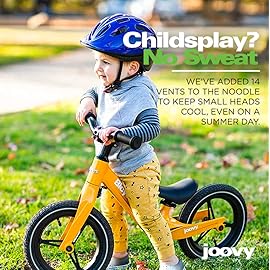 Joovy Noodle Multi-Sport Helmet S-M, Kids Adjustable Bike Helmet, Blueberry