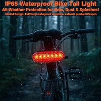 Vista 6 de Luces traseras inteligentes para bicicleta con luz de giro impermeable IP65 luz para bicicleta recargable USB ultra brillante advertencia