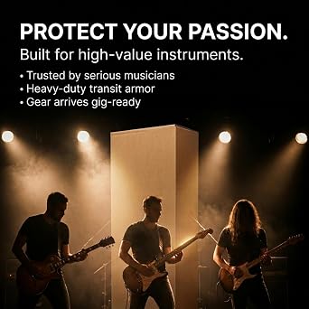 BOX USA Heavy-Duty Guitar Shipping Boxes (Pack of 5) 18 x 6 x 45 Corrugated Cardboard Box for Acoustic & Electric Guitars Professional Grade Reinforced Protection for Moving and Storage