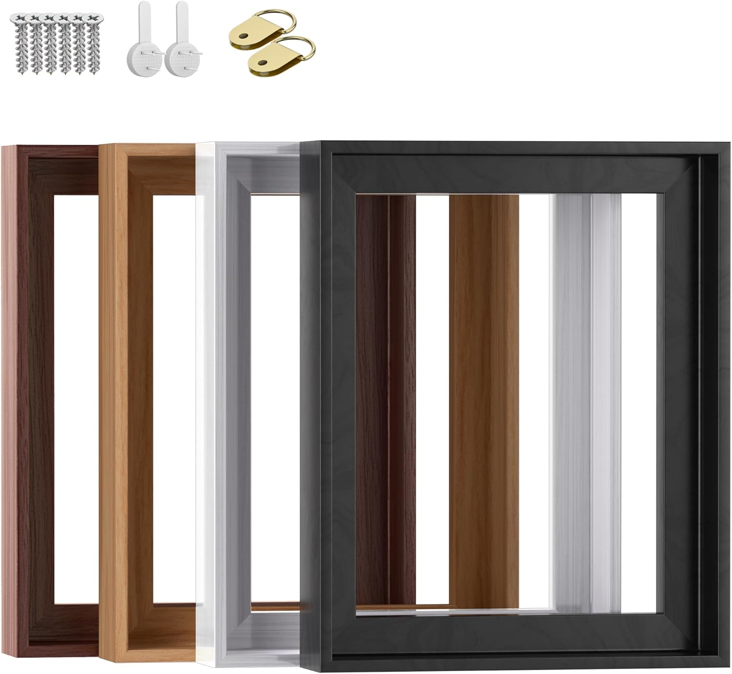 Floater Frame for Finished Canvas 1.25inch Depth Custom Floater Frame Kit for Stretched Canvas Picture Oil Paintings Artwork Canvas Floating Frame Wall Art Decor Finished Canvas 20"x30" Black 20L" x 30W"