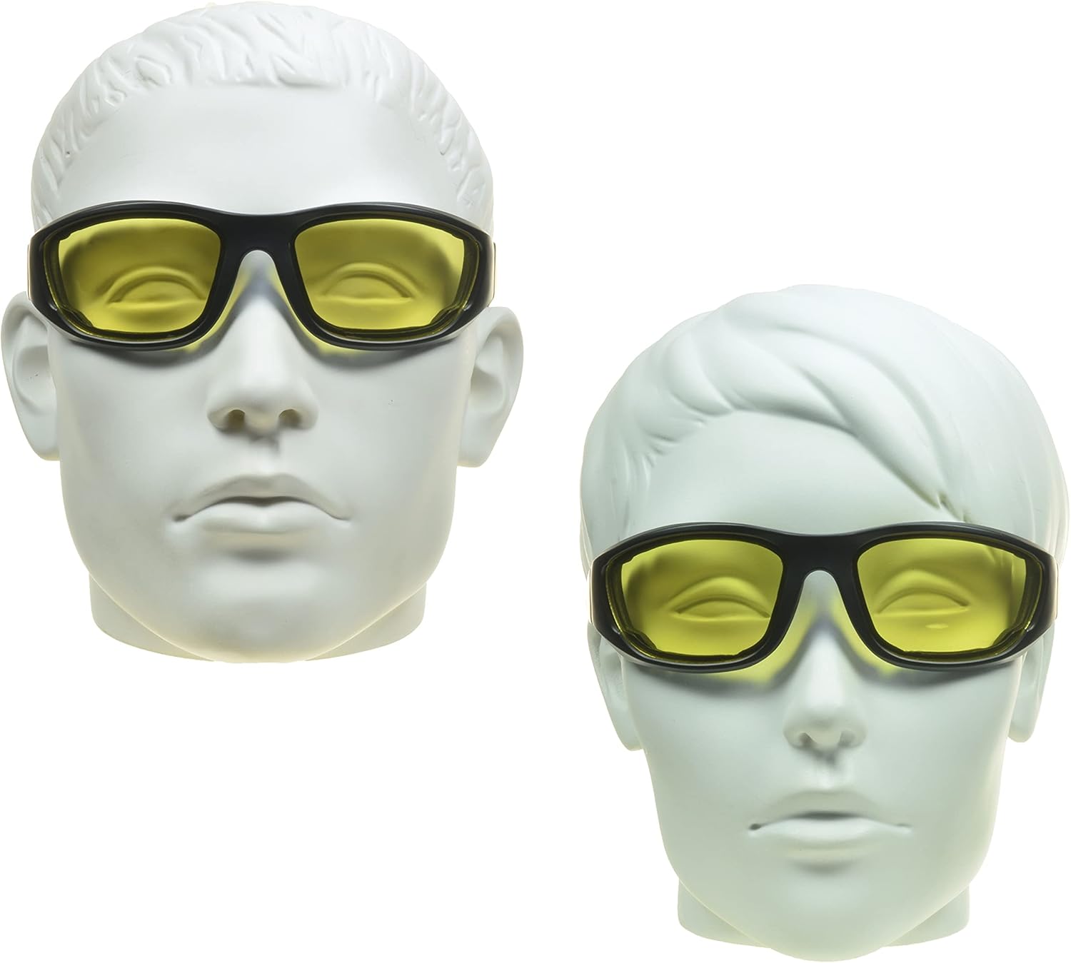 Bikershades Transitional Motorcycle Safety Glasses Photochromic Yellow to Dark Yellow Brown Lens with Zipper Case