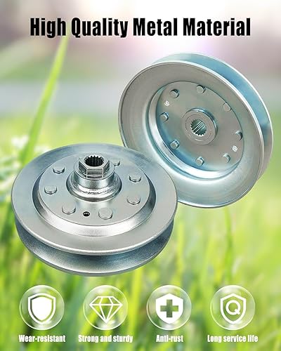 Miniatura 5 de Polea de polea apta para tractor de cortacésped John Deere GT225 GT235 GT235E GT245 GX255, polea tensora de transmisión reemplaza AM124055