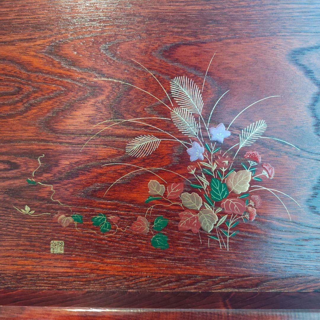 丸盆トレー お盆 花後藤太陽給仕盆 尺寸 30㎝ 給仕盆 漆器 漆