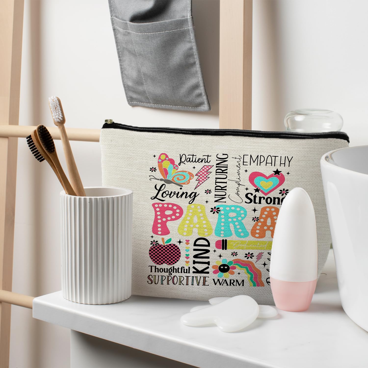 Paraprofessional Appreciation Gifts, Paraprofessional Makeup Bag, Paraprofessional Makeup Cosmetic Pouch