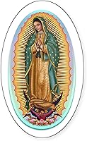Vista 7 de CafePress Pegatina ovalada para parachoques de coche Nuestra Señora de Guadalupe