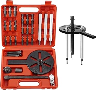 Juego de Extractor de cojinetes 21 en 1, Extractor de Polas, Herramienta de Extracción de Cojinetes con 6 Tamaños de Pinzas, Extractor de 3 Mordazas para Cojinetes Internos