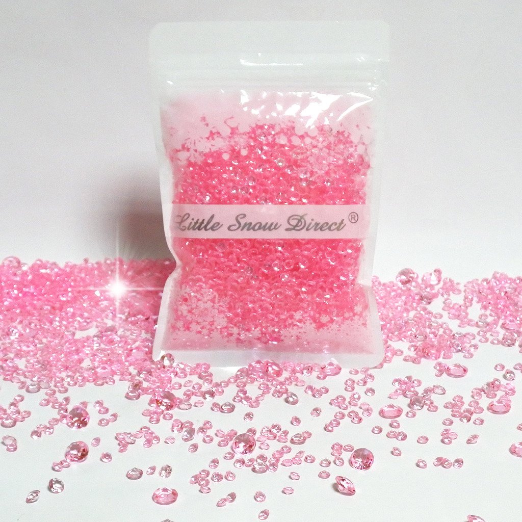 Scatter Diamonds 500 x 10mm Wedding Party Table Confetti Crystal - Baby Pink