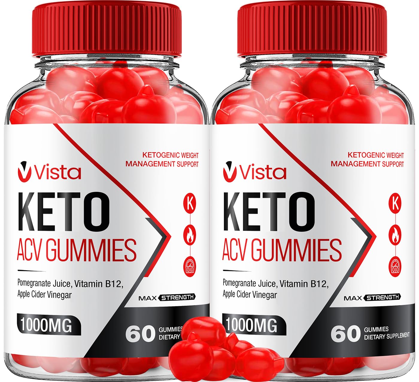 Rillvo2 Pack) Vista Keto ACV Gummies - Official - Keto Vista ACV Advanced Formula Plus Apple Cider Vinegar Dietary Supplement B12 Beet Root Juice Men Women (120 Gummies)
