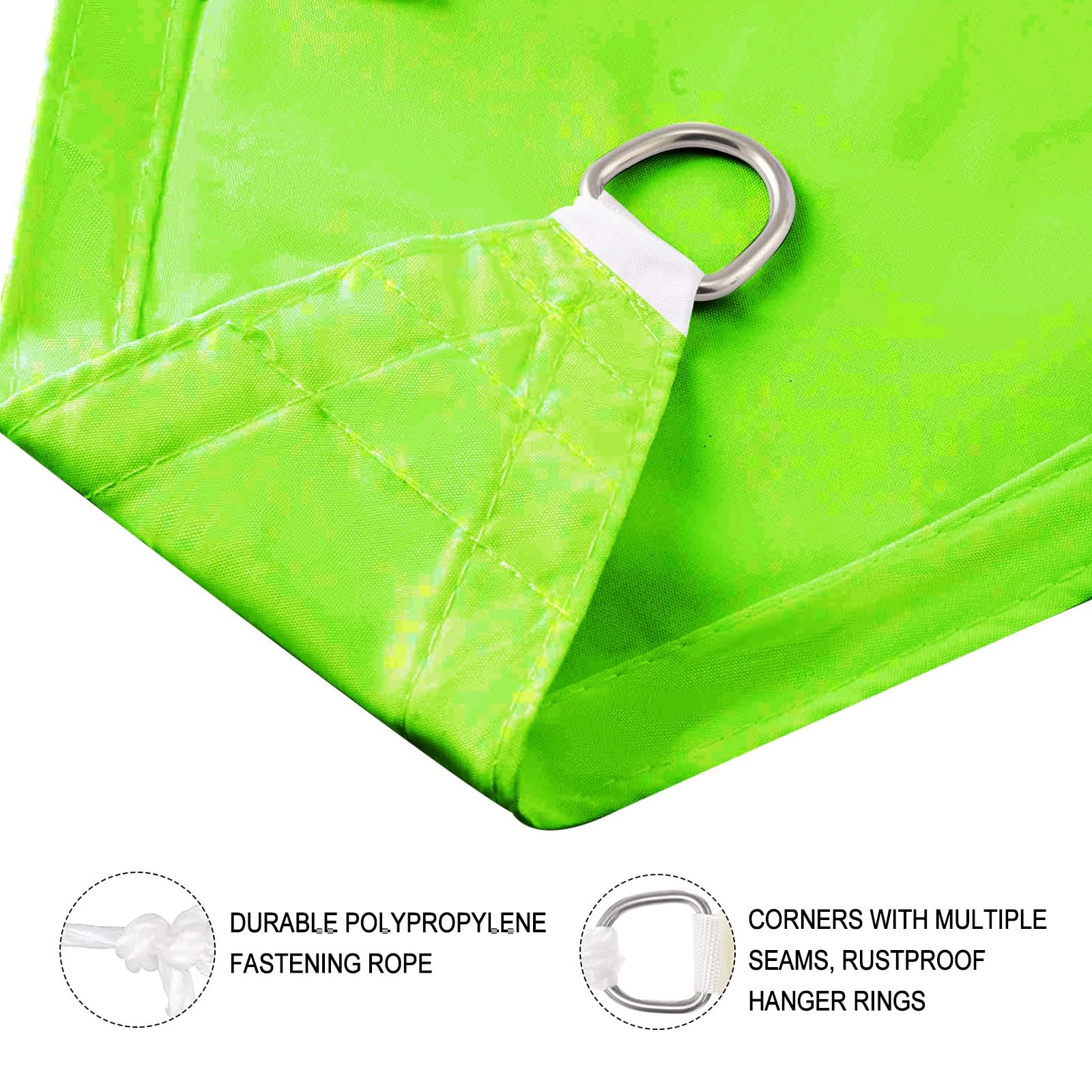 Schaduwzeilen 2.5 x 9.5 m 98% Uv-Bescherming Waterdicht Outdoor Zonwering Zonnescherm Zeil Outdoor Shade Waterproof met Touwen Voor Tuin, Terras, Buiten, Zwembad, Taupe