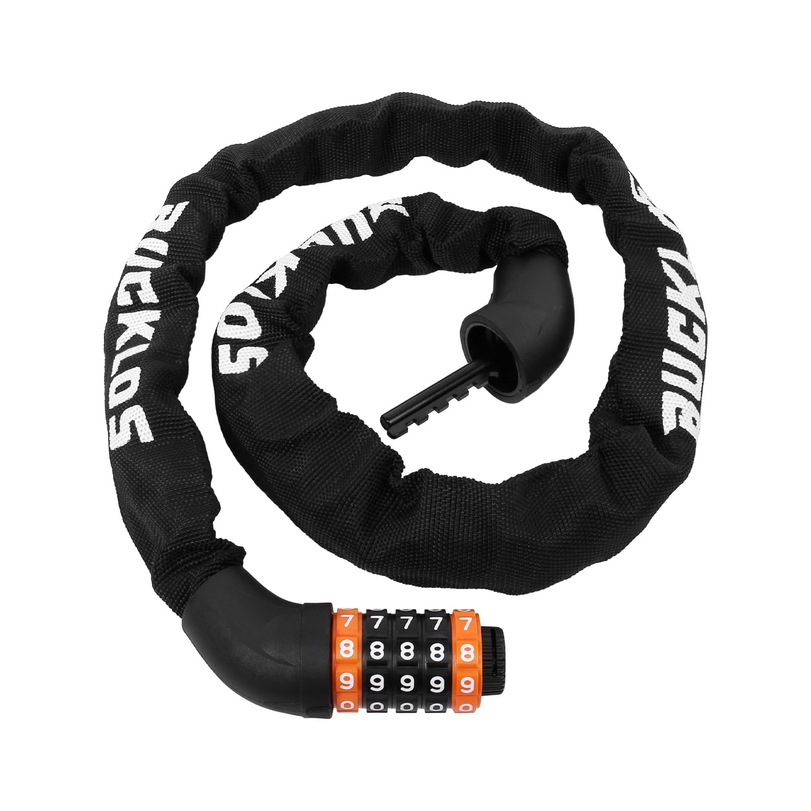 BUCKLOS Bike Chain Lock Heavy Duty Anti Theft 5 Digital Combination