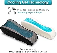 Vista 6 de AlveyTech Espuma viscoelástica con almohadillas curvadas de gel para sillas de ruedas, sillas eléctricas y scooters (juego de 2) (funda de malla)