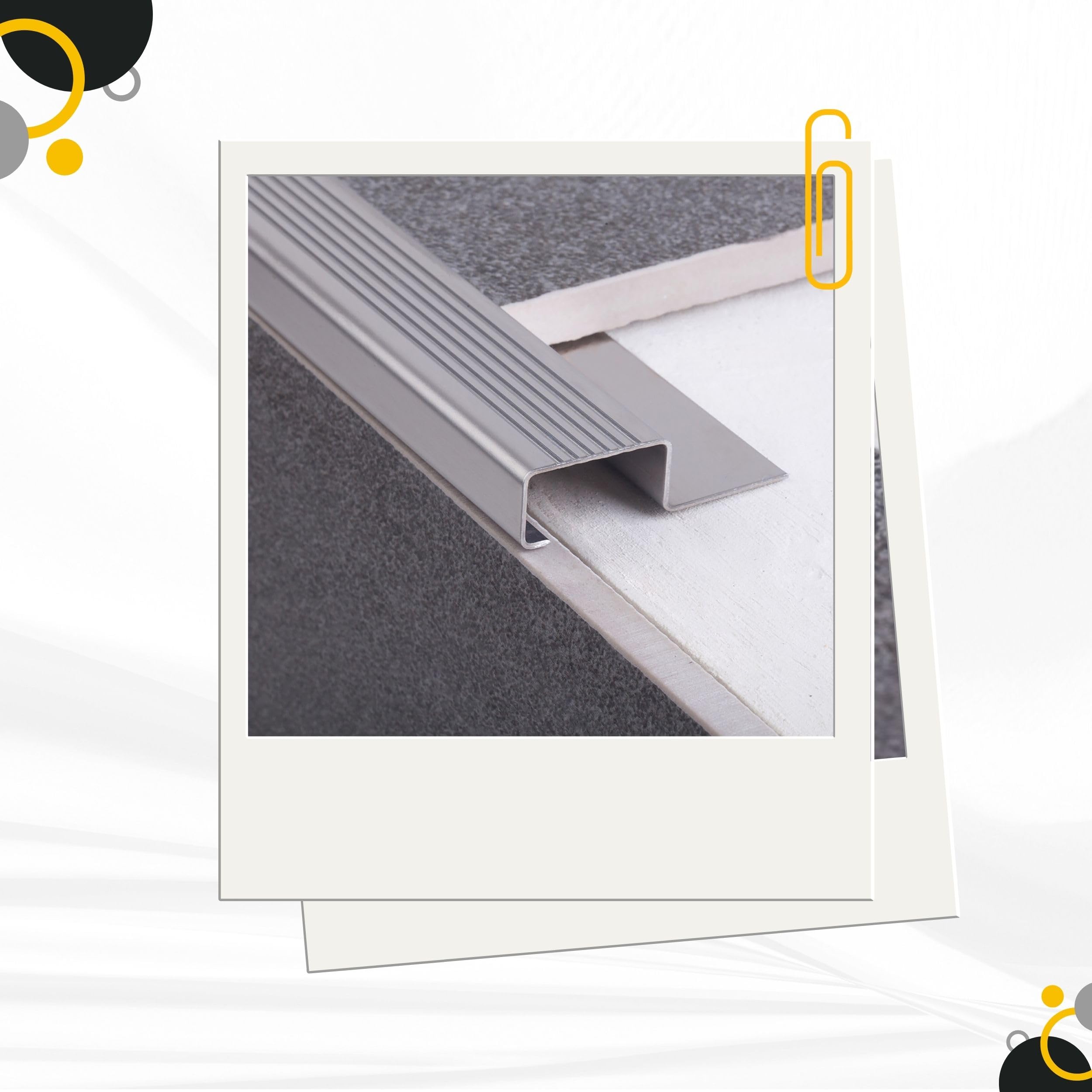 Edelstahl Stufenprofil Fliesenleiste Treppen Schiene 2,5m H12mm Profil gebürstet