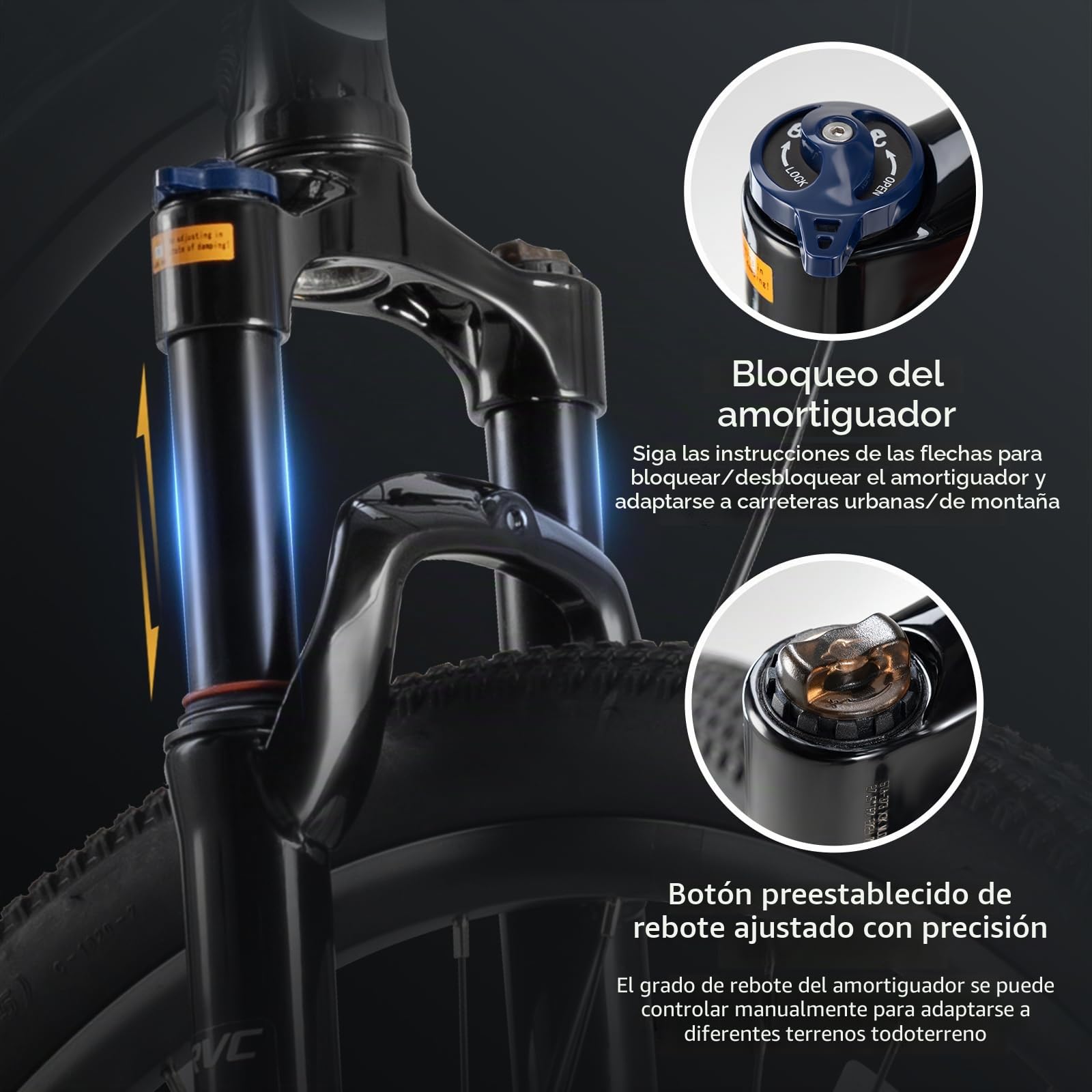 ROCKBROS MT·200 Bicicleta de Montaña 27.5", Cuadro de Aluminio con Frenos de Disco y 24 Velocidades Shimano Altus M310, Tallas 16/18/21 Pulgadas para Hombre y Mujer