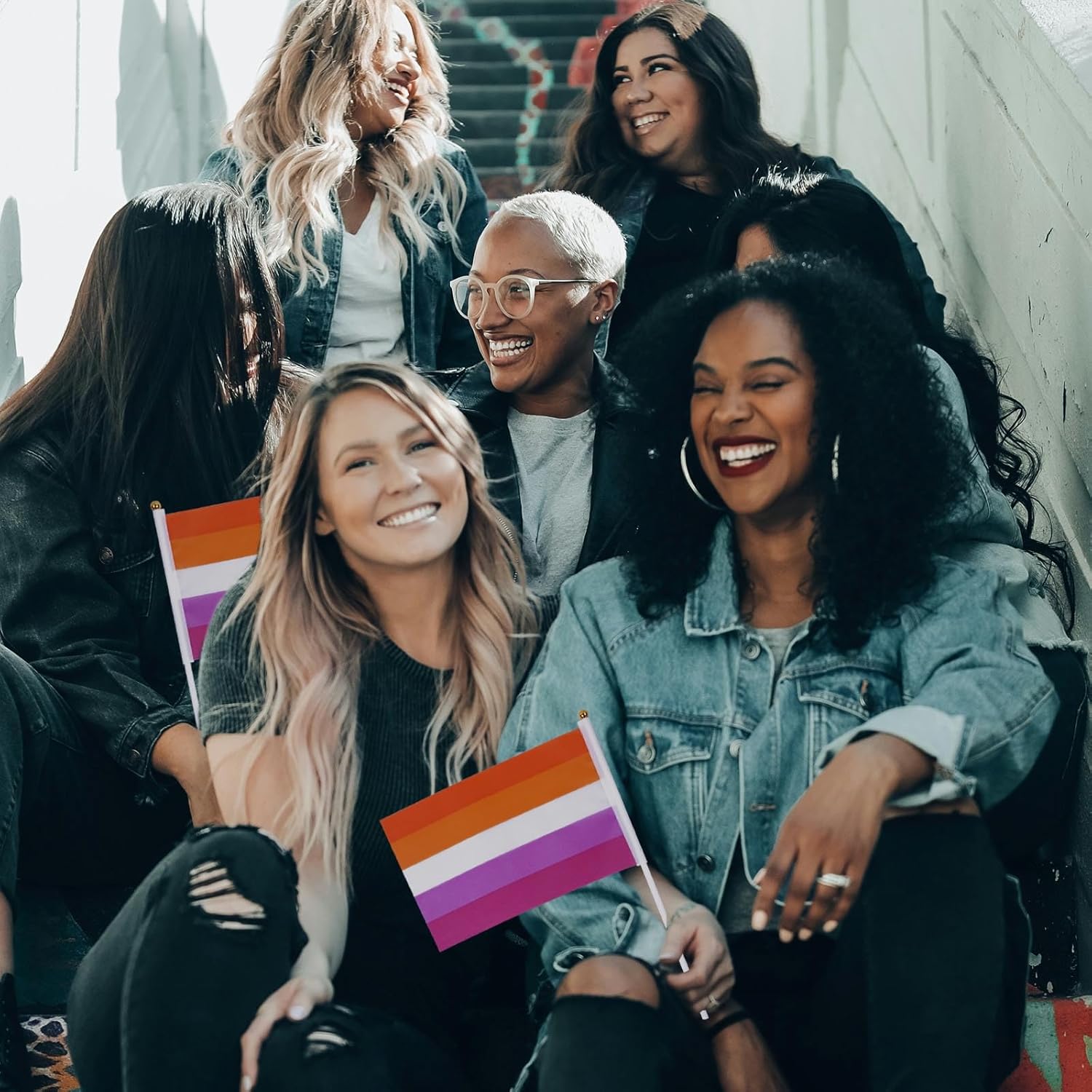 200 Pack Progress Rainbow Pride Flag Set Small Gay Stick Flags Hand Held Transgender Bisexual Lesbian Pansexual Nonbinary Asexual Genderfluid Bulk Flags Accessories Decorations for LGBTQ Parade Party