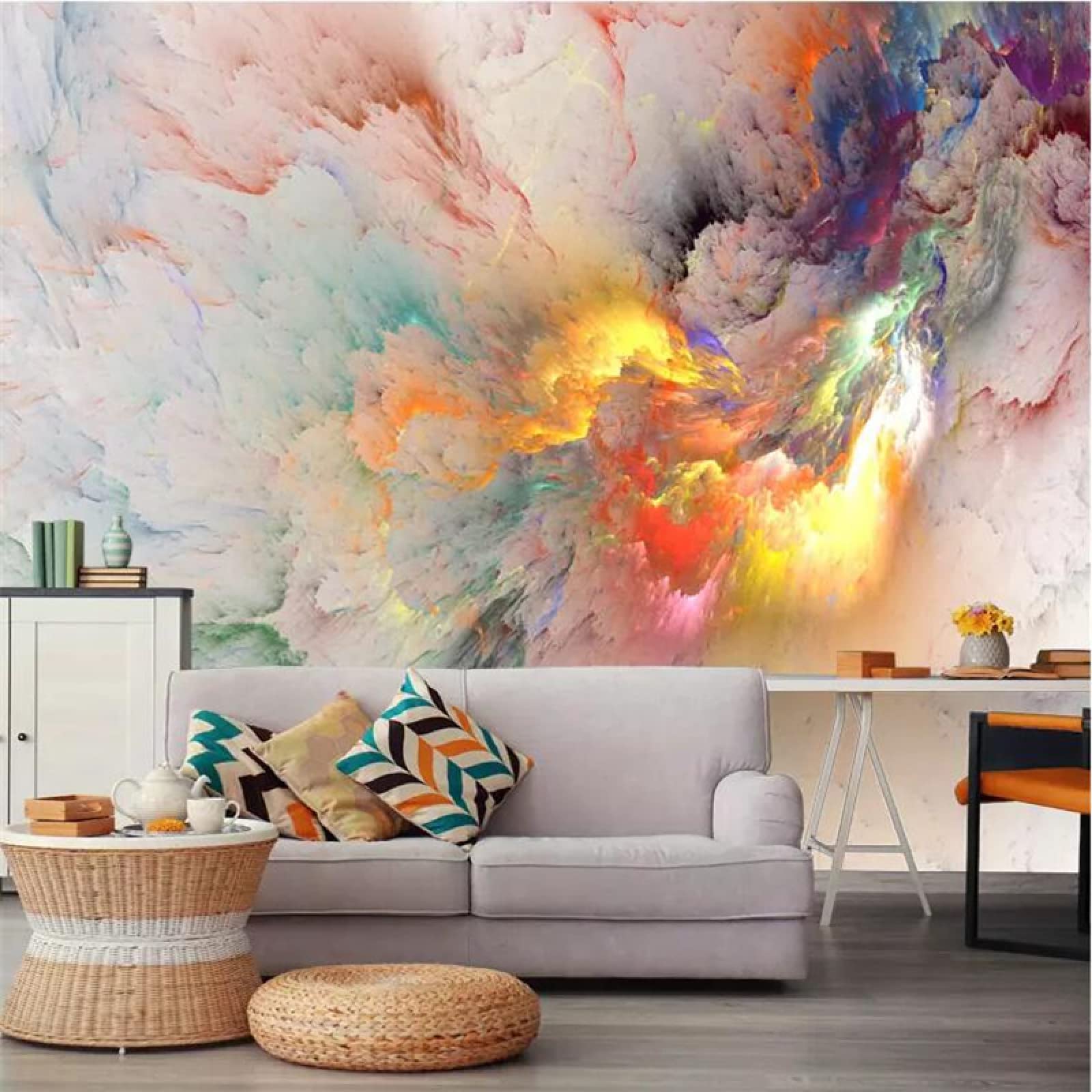Peinture Murale Abstraite 3D Q1415 – Papier Peint Photo Autocollant Kay – Déco Murale