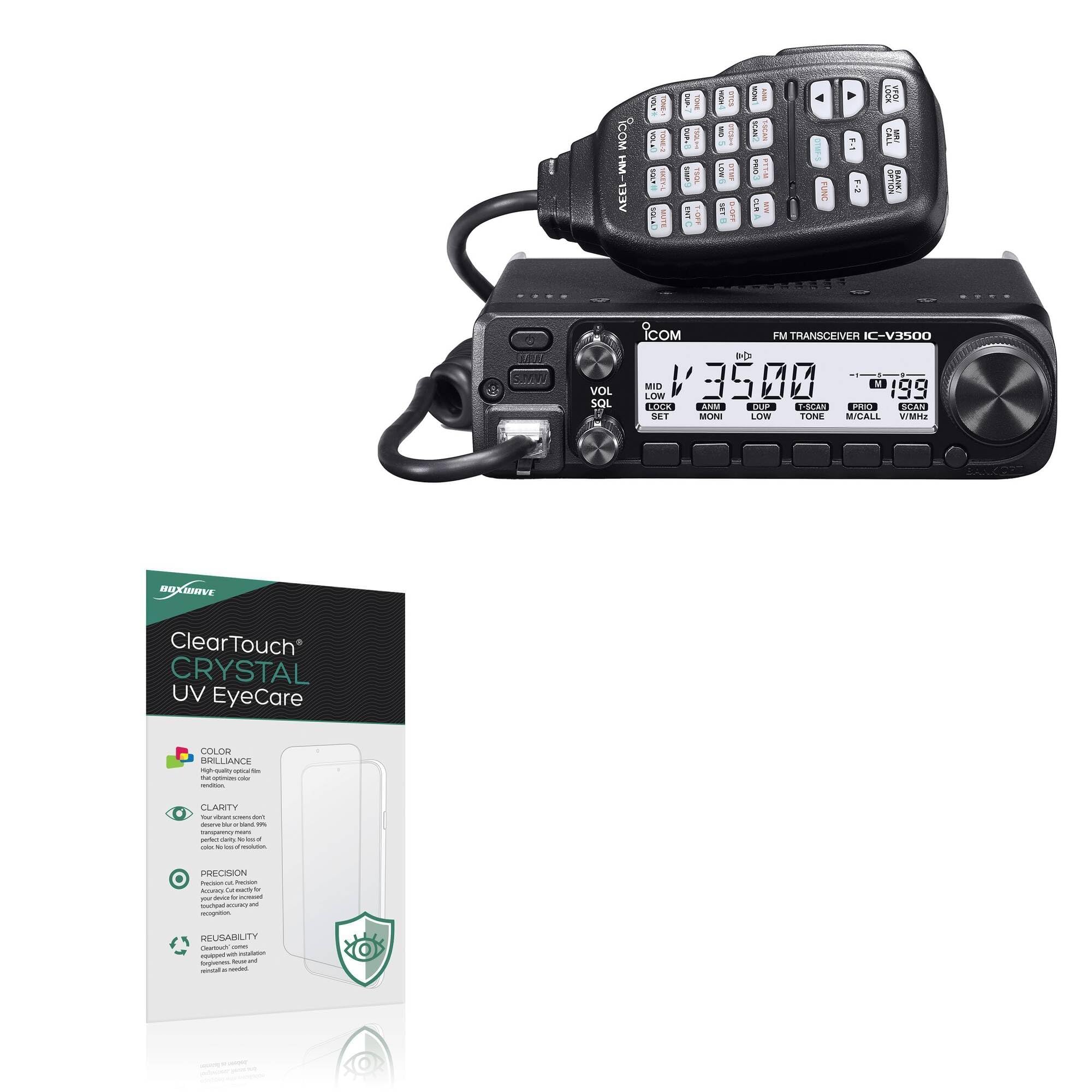 BoxWave Screen Protector Compatible With Icom IC-V3500 - ClearTouch Crystal Anti-UV EyeCare (2-Pack), Filters out Harmful Blue Light Reduce Fatigue