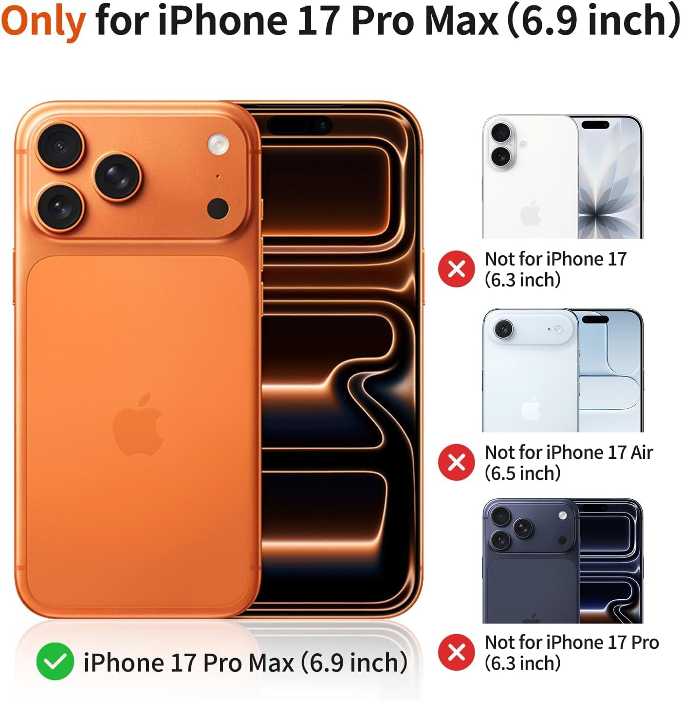 for iPhone 17 Pro Max Case with MagSafe Stand Ring for Women, Cute Clear Floral Design with 360° Kickstand Holder Magnetic Shock Proof Heavy-Duty Protection Blue Flower - Image 2