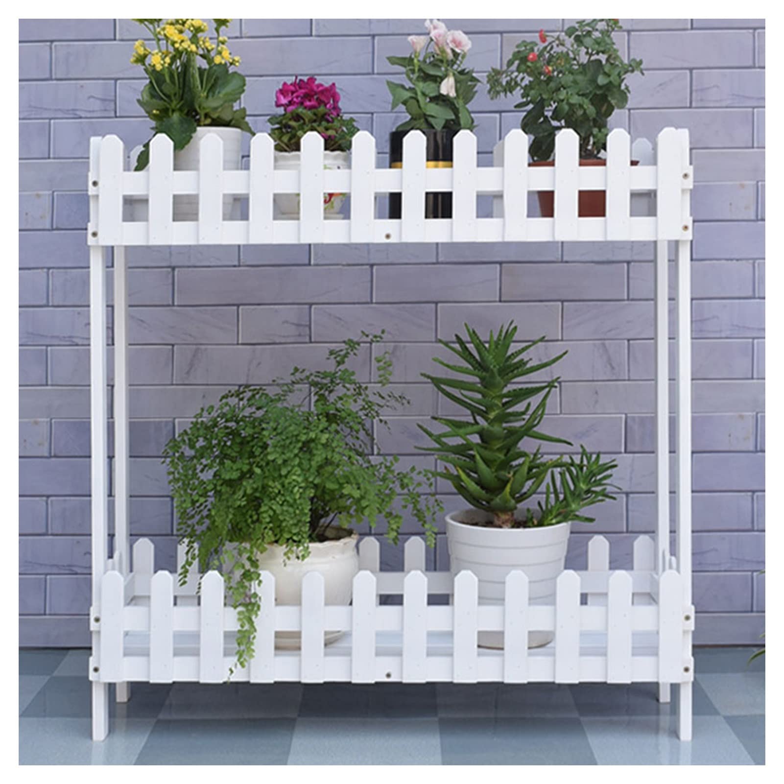 Banc de Jardin avec Étagère Ouverte Blanc 80x30x99cm pour Extérieur